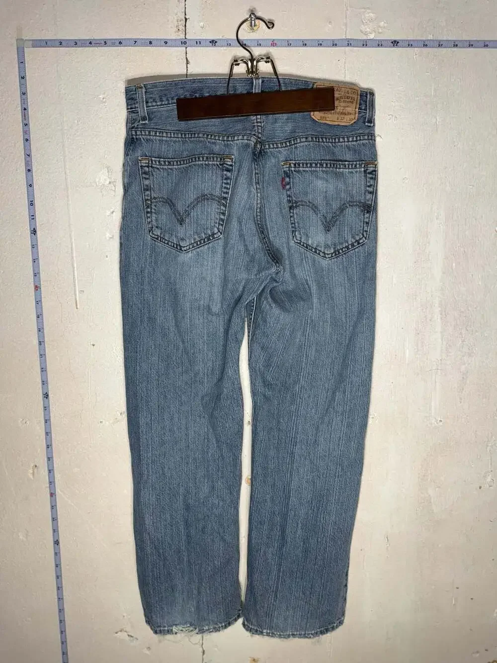 Levi's 559 Relaxed Straight Distressed Blue Jeans Men's 32x30